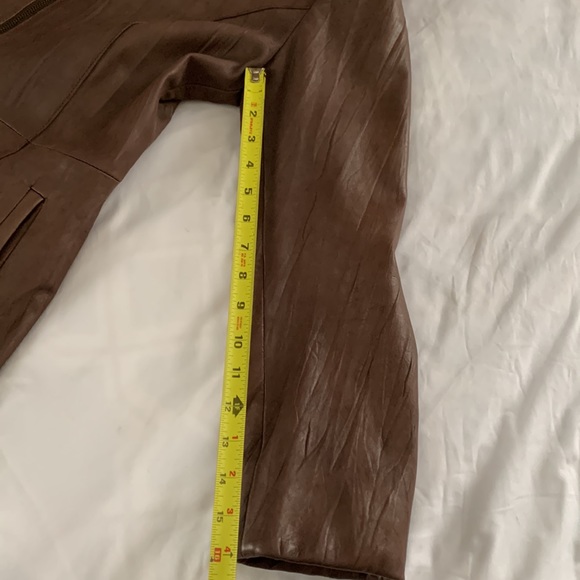 Coat, leather light tan brown, double lining cloth - Picture 13 of 13
